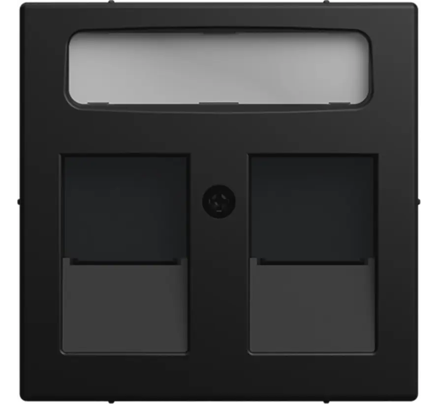 centraalplaat modular jack 2-voudig Balance SI zwart mat (1800-915)