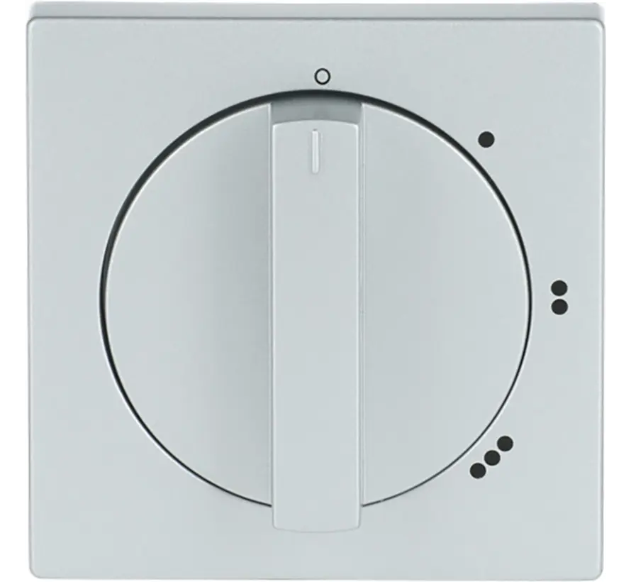 draaiknop driestandenschakelaar met nulstand Future Linear aluzilver mat (2542 DR/01-83)