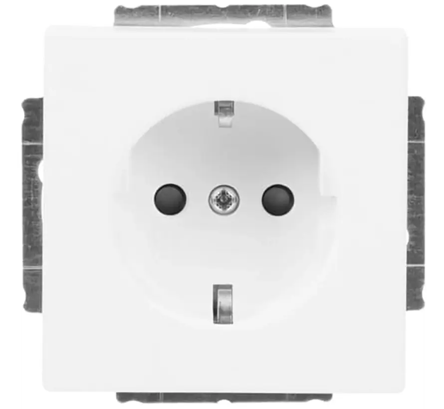 wandcontactdoos randaarde kindveilig Future Linear studiowit mat (20 EUCKS-884)