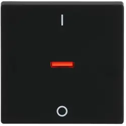 Busch-Jaeger schakelwip controlevenster rood 2-polig en 3-polig Future Linear zwart mat (1788-885)