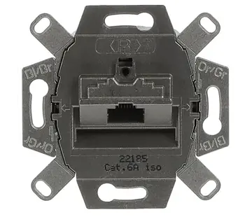 Busch-Jaeger RJ45 data wandcontactdoos CAT6A 1-voudig (0218/11-101)