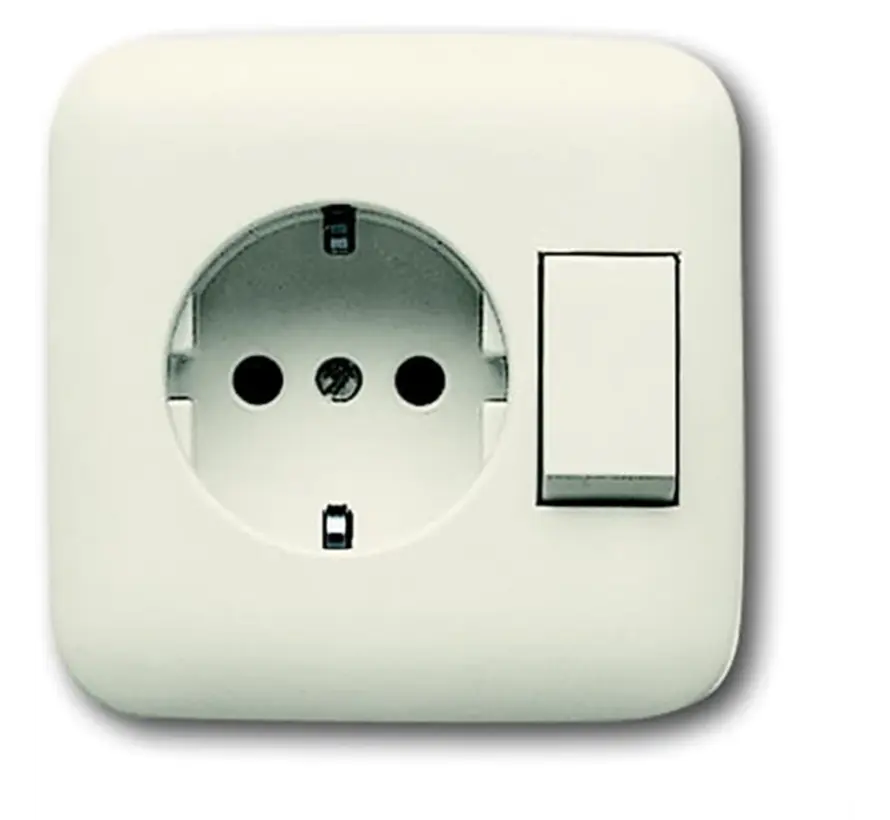 combinatie schakelaar/wandcontactdoos randaarde Standaard SI (4310/6 EUJ-212-500)
