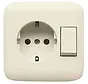 combinatie wandcontactdoos/schakelaar zonder randaarde Standaard SI (4310/6 UJ-212-500)