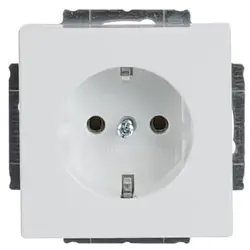 Busch-Jaeger wandcontactdoos randaarde Future Linear studiowit glans (20 EUCR-84-503)