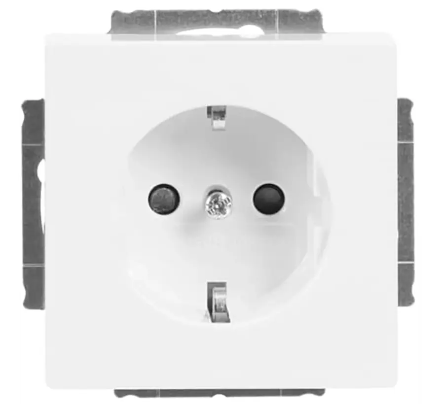 wandcontactdoos randaarde kindveilig Future Linear studiowit glans (20 EUCKS-84)