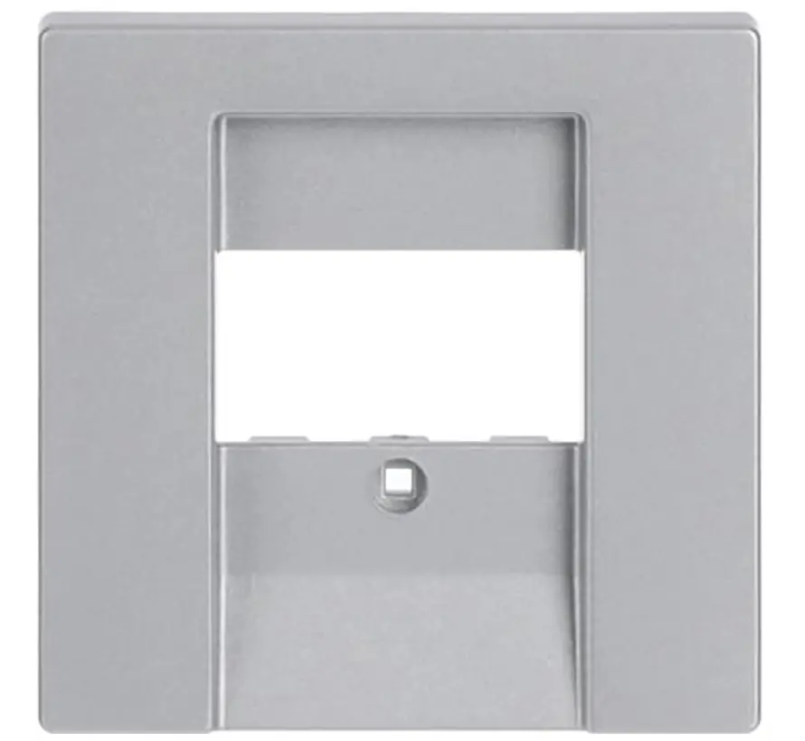 centraalplaat USB / luidspreker aluzilver mat (1766-83)