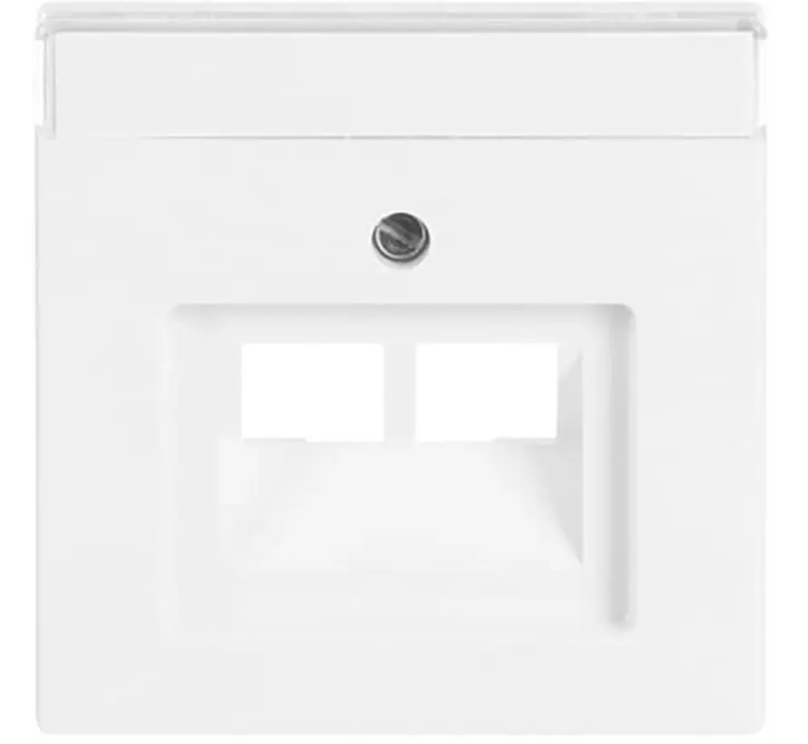centraalplaat RJ45 wandcontactdoos 2-voudig studiowit (1803-02-84)