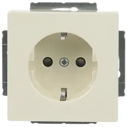 Busch-Jaeger wandcontactdoos randaarde steekklem kindveilig Future Linear creme glanzend (20 EUCKS-82)