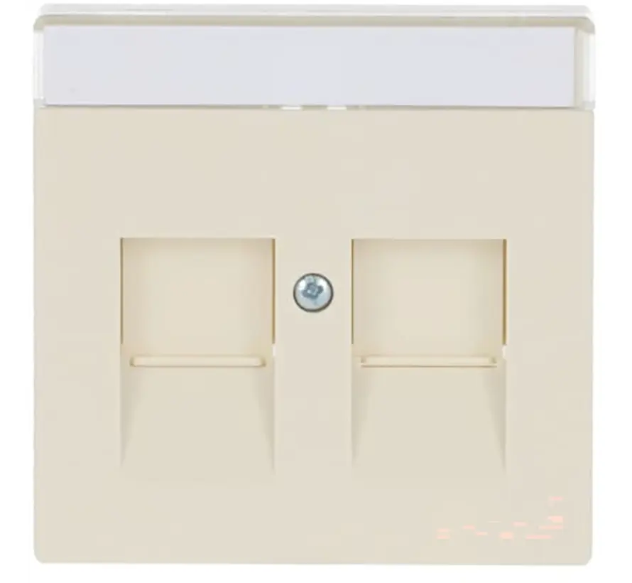 centraalplaat modular jack 2-voudig creme (1800-82)