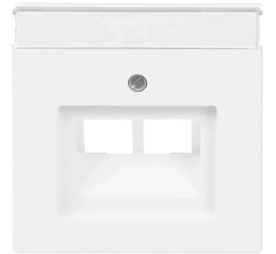 centraalplaat RJ45 wandcontactdoos 2-voudig studiowit mat (1803-02-884)
