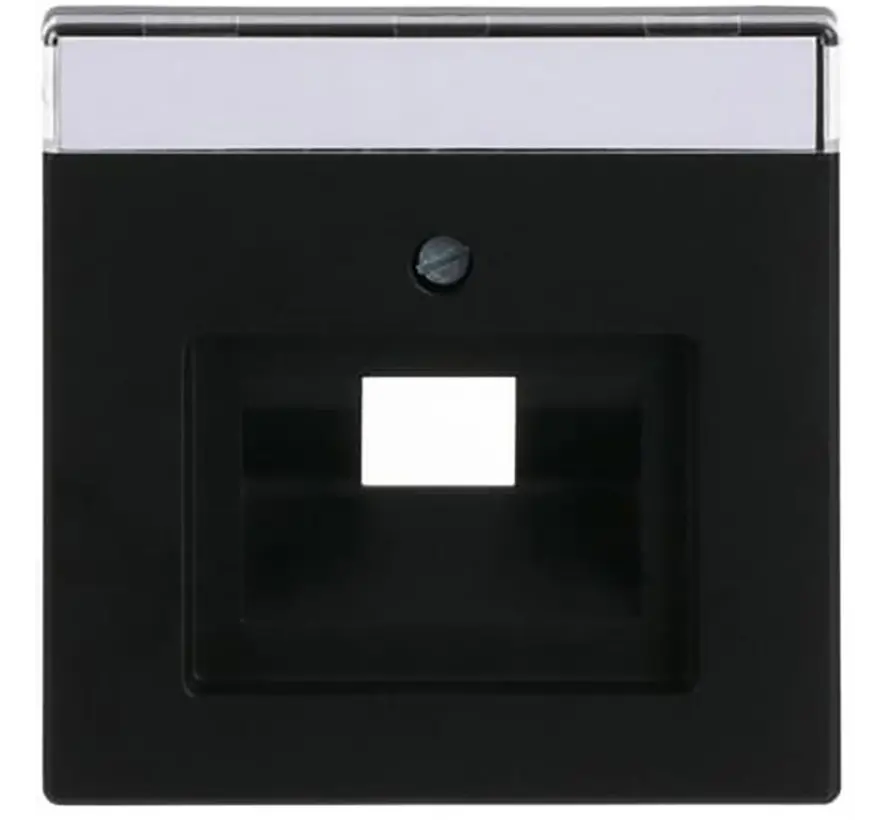 centraalplaat RJ45 wandcontactdoos Future Linear zwart mat (1803-885)
