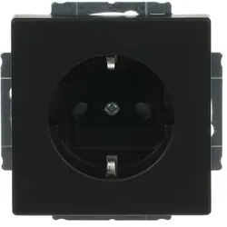 Busch-Jaeger wandcontactdoos randaarde kindveilig Future Linear zwart mat (20 EUCKS-885)