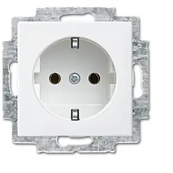 Busch-Jaeger wandcontactdoos randaarde schroefklem Balance SI wit glans (2300 EUC-914)