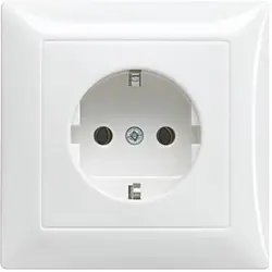 Busch-Jaeger wandcontactdoos randaarde voor afzonderlijke montage Balance SI wit glans (20 EUJR-914)