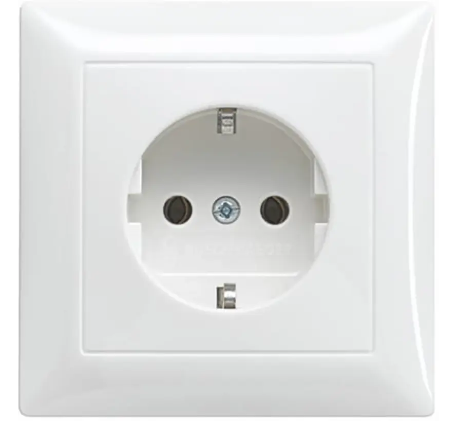 wandcontactdoos randaarde voor afzonderlijke montage Balance SI wit glans (20 EUJR-914)