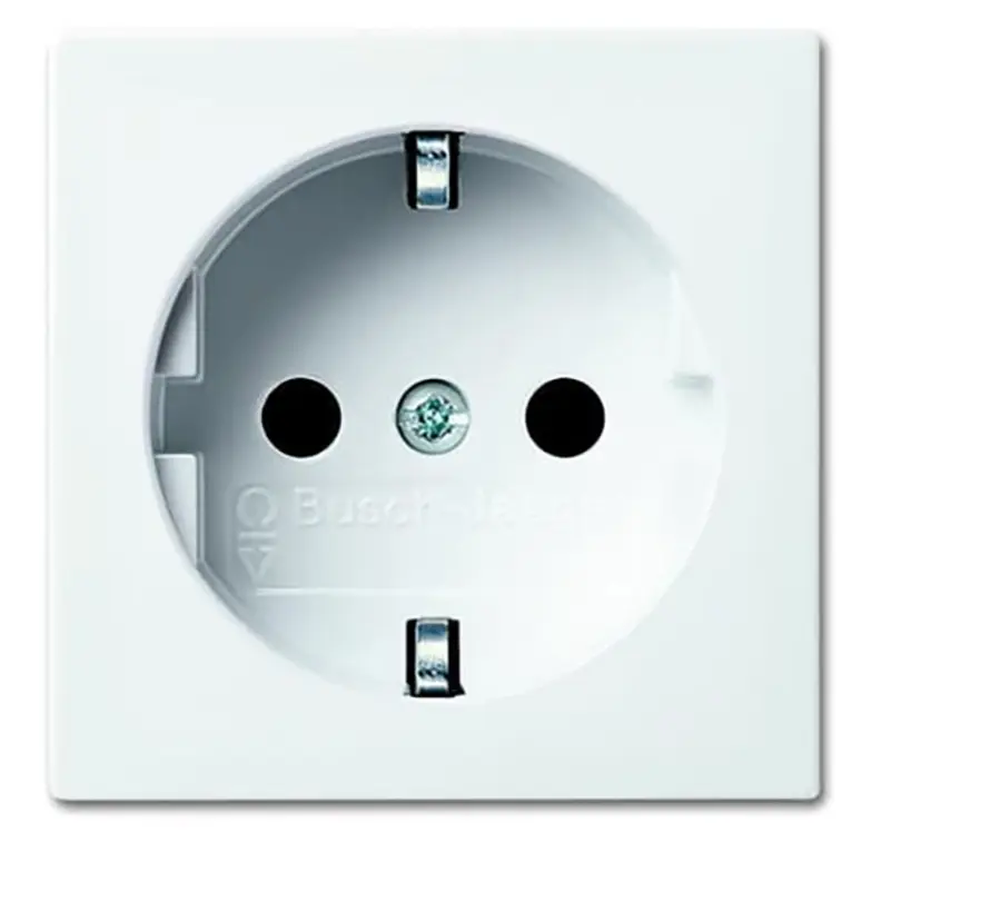 wandcontactdoos zonder randaarde kindveilig Balance SI wit glans (2300 UCB-914-500)