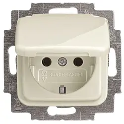 Busch-Jaeger wandcontactdoos randaarde klapdeksel Standaard SI (20 EUK-212-503)