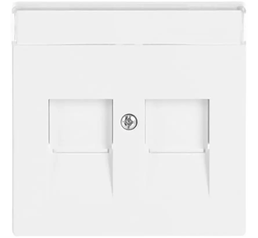 centraalplaat modular jack 2-voudig studiowit (1800-84)