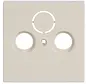centraalplaat antenne / COAX wandcontactdoos creme (1743-82)
