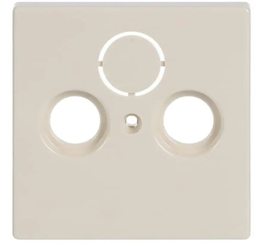 centraalplaat antenne / COAX wandcontactdoos creme (1743-82)