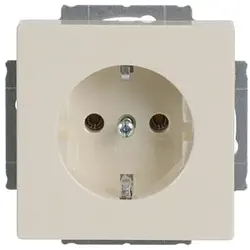Busch-Jaeger wandcontactdoos randaarde steekklem Future Linear creme glanzend (20 EUCR-82-503)