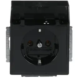 Busch-Jaeger wandcontactdoos randaarde met klapdeksel antraciet glans (20 EUK-81)