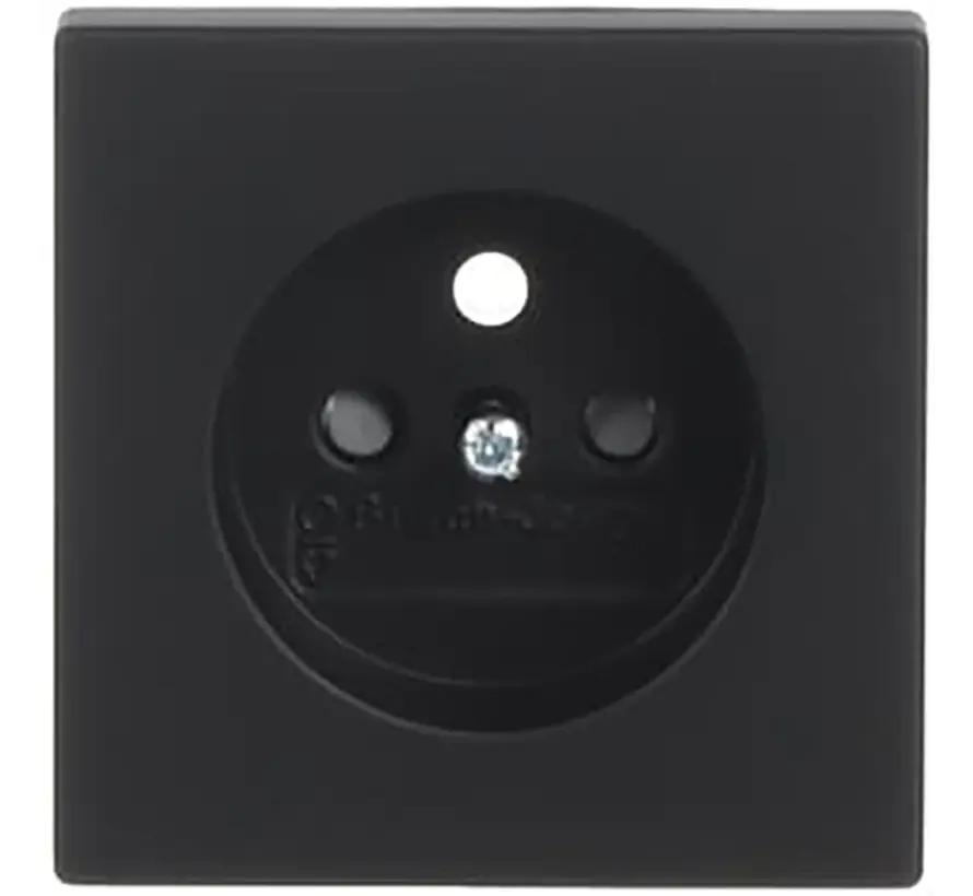 centraalplaat voor wandcontactdoos met penaarde Future Linear zwart mat (2399 UCKS-885)
