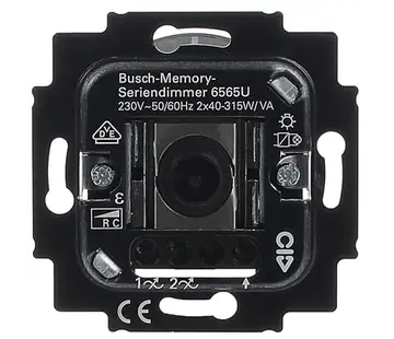Busch-Jaeger serietastdimmer 2x 45-315 Watt (6565 U)