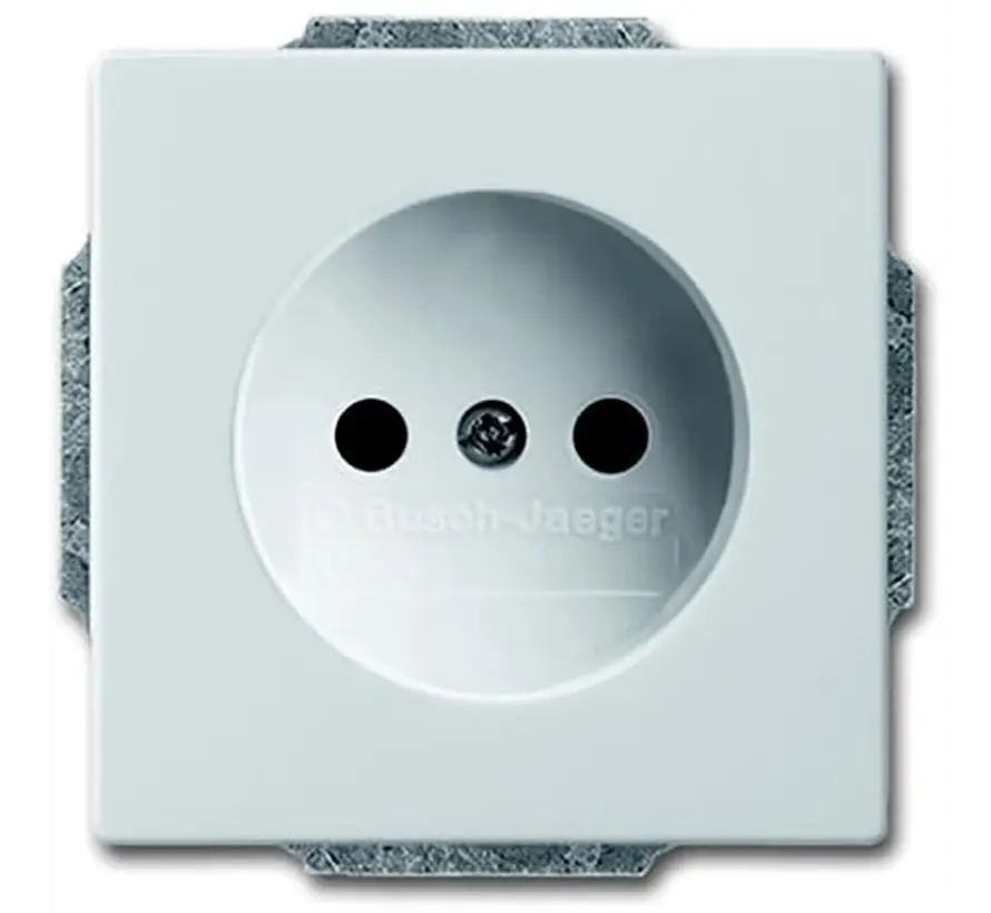 wandcontactdoos zonder randaarde kindveilig Future Linear creme glanzend (2300 UCRKS-82-503)