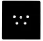 centraalplaat telefoon KPN 4-polig Future Linear zwart mat (2767-885-503)