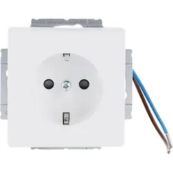 Busch-Jaeger wandcontactdoos randaarde Safety+ met LED-oriëntatieverlichting Future Linear studiowit mat (20 EUCBLI-884)