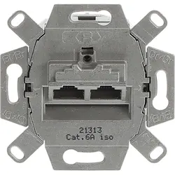 Busch-Jaeger RJ45 data wandcontactdoos CAT6A 2-voudig (0218/12-101)