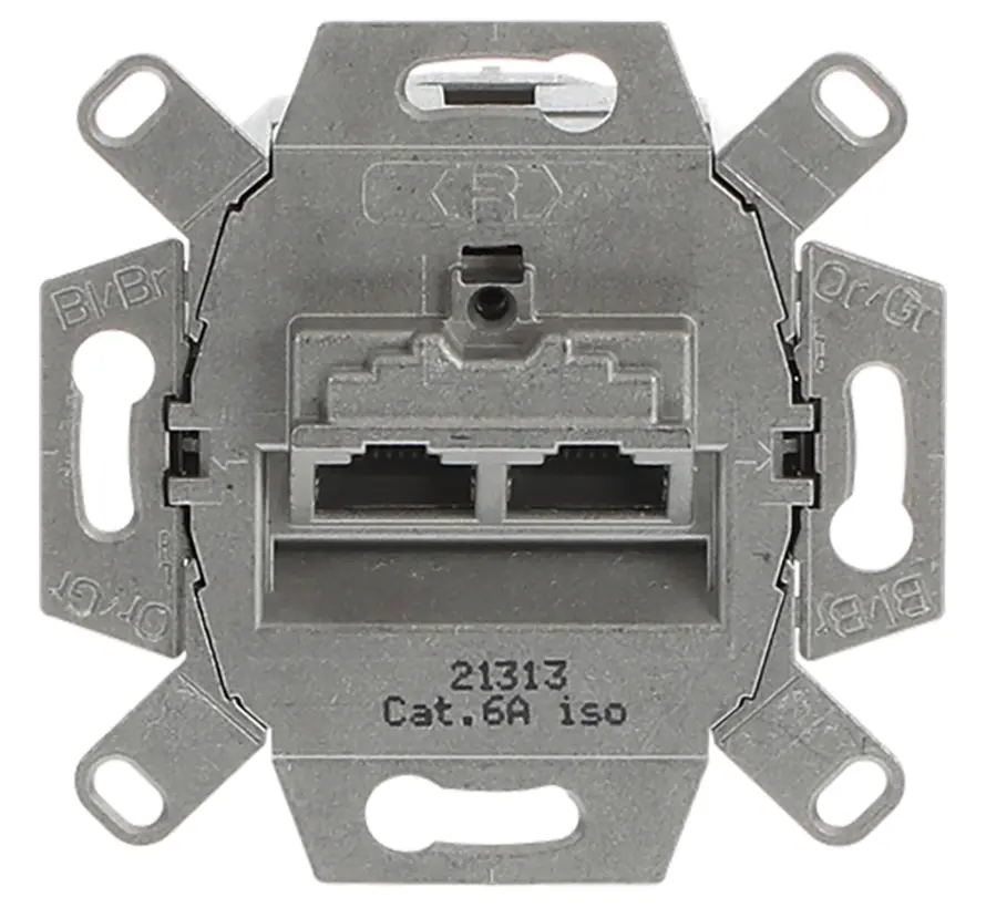 RJ45 data wandcontactdoos CAT6A 2-voudig (0218/12-101)