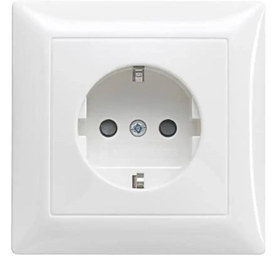wandcontactdoos randaarde kindveilig voor afzonderlijke montage Balance SI wit glans (20 EUJB-914)