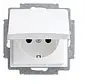 wandcontactdoos randaarde met klapdeksel Balance SI wit glans (20 EUKR-914)