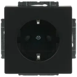 Busch-Jaeger wandcontactdoos randaarde kindveilig Future Linear zwart mat (20 EUCRB-885)