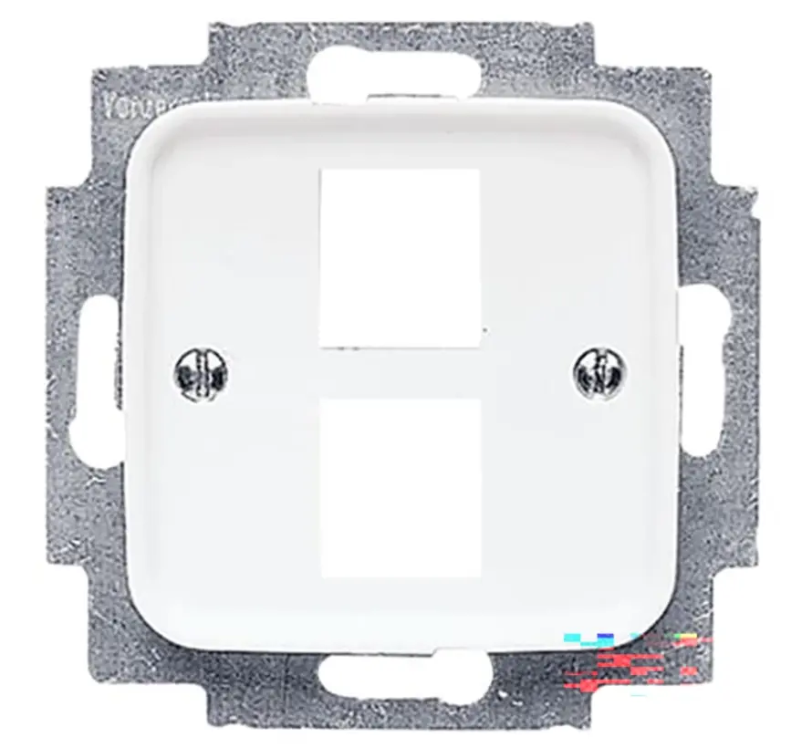 centraalplaat + draagring 2x modular jack Reflex SI (2561-02-214)