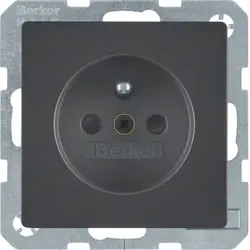 Berker wandcontactdoos penaarde Belgie kindveilig Q1/Q3/Q7 antraciet (6768766086)