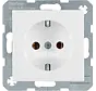 wandcontactdoos randaarde met klauwbevestiging S1/B3/B7 wit glans
