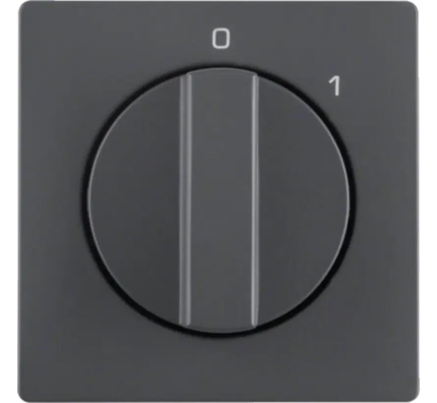 draaiknop voor draaischakelaar aan/uit met opdruk 0-1 Q1/Q3/Q7 antraciet (11506086)
