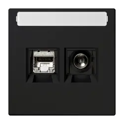 JUNG Smart-TV-aansluitdoos LS990 grafietzwart mat (MMD LS 4521 SWM)