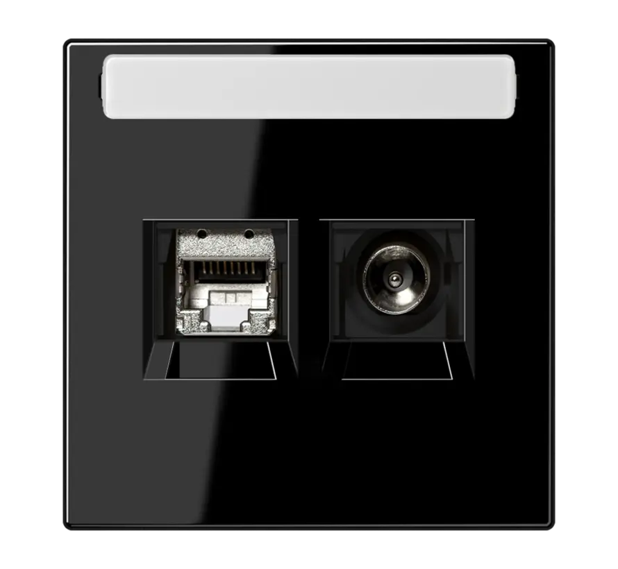 Smart-TV-aansluitdoos LS990 zwart glans (MMD LS 4521 SW)