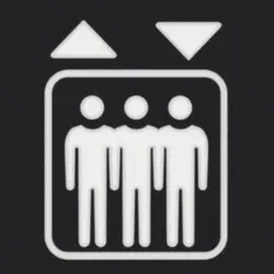 Berker folie vierkant met symbool lift (19058005)