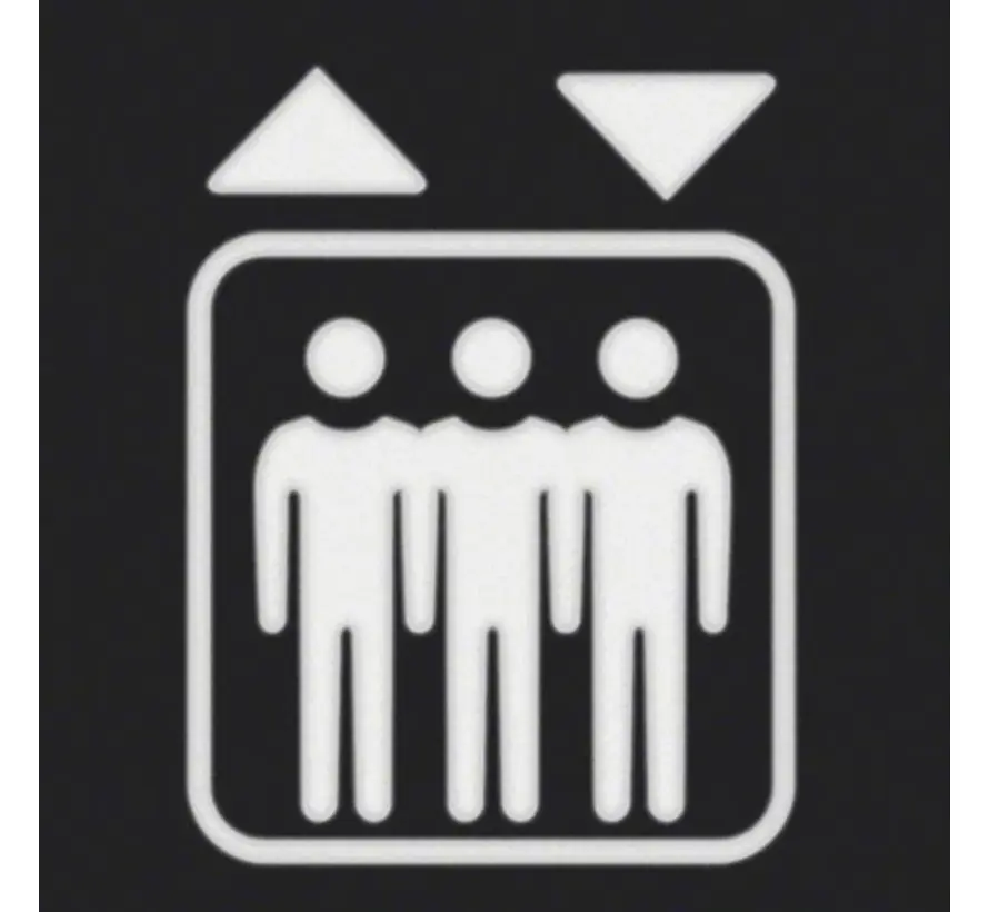 folie vierkant met symbool lift (19058005)