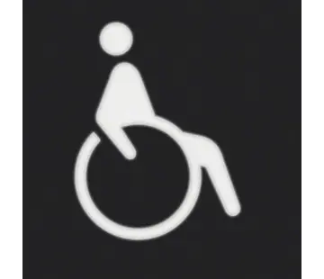 Berker folie vierkant met symbool rolstoel (19058003)