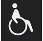 folie vierkant met symbool rolstoel (19058003)