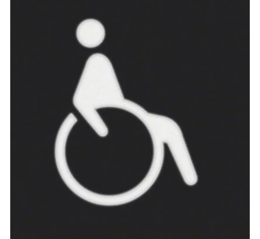 folie vierkant met symbool rolstoel (19058003)