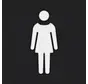 folie vierkant met symbool vrouw (19058002)