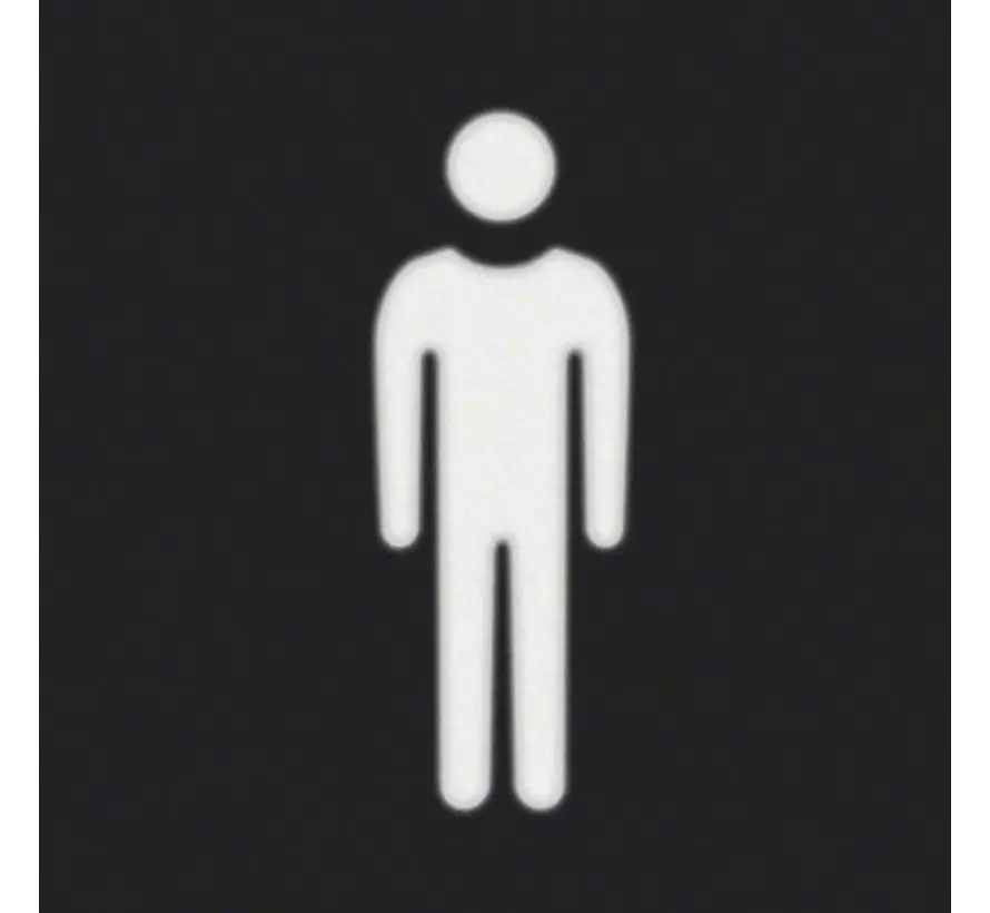folie vierkant met symbool man (19058001)