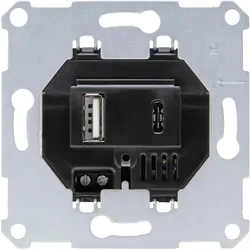 Kopp USB-lader 2 voudig type A en type C totaal 3000mA zwart (298200515)